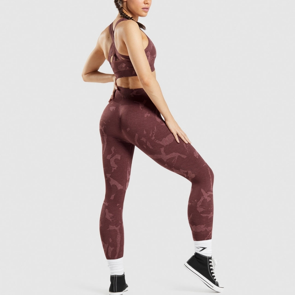 NWOT GYMSHARK Adapt Camp Seamless Leggings Winter Berry Pink/Maroon